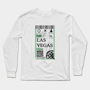 Las Vegas flight ticket boarding pass abstract Long Sleeve T-Shirt